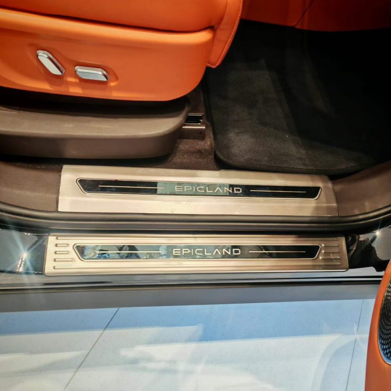 Suitable for the 2026 Yijing X9 model: durable, stain-resistant stainless steel door sill protectors and welcome pedals, essential for interior modification