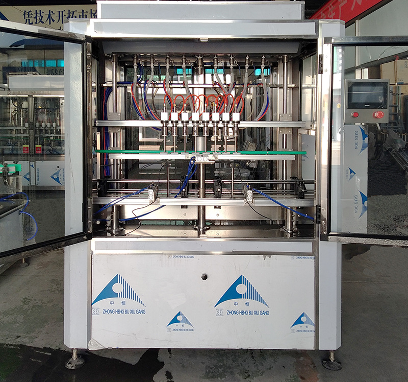 全自动直线式液体灌装机  自流式液体灌装设备 液体灌装生产线