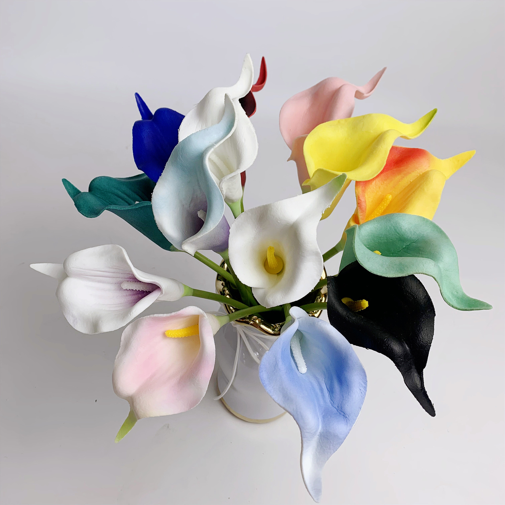 PU Calla flower mini calla flower fake flower wedding holding bouquet cross-border foreign trade home decoration
