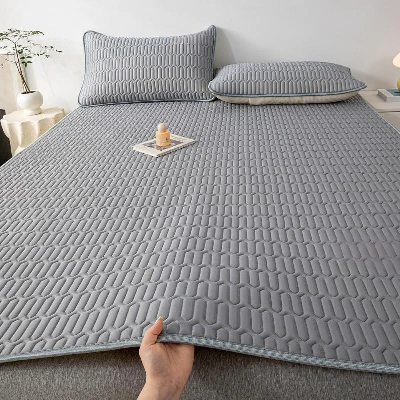 Ice Silk Bed Mat Fully Surrounded by Cushion Bed Sheetss Student Dormitory Single Household Washable Summer Air-Conditioned Mat
