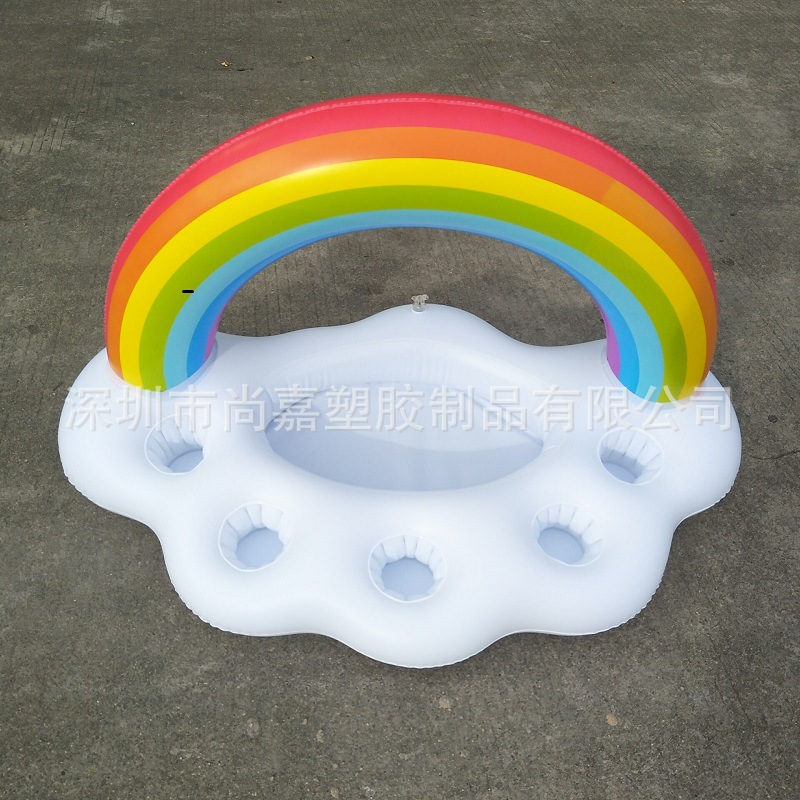 New PVC inflatable cup holder rainbow cloud ice bucket LED light…