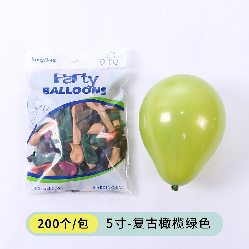 Venta al por mayor nuevo globo 5 pulgadas 12 pulgadas 10 pulgadas color retro engrosado globo de látex fiesta cumpleaños decoración gas