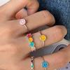 Fresh rainbow fashionable brand ring, Korean style, on index finger