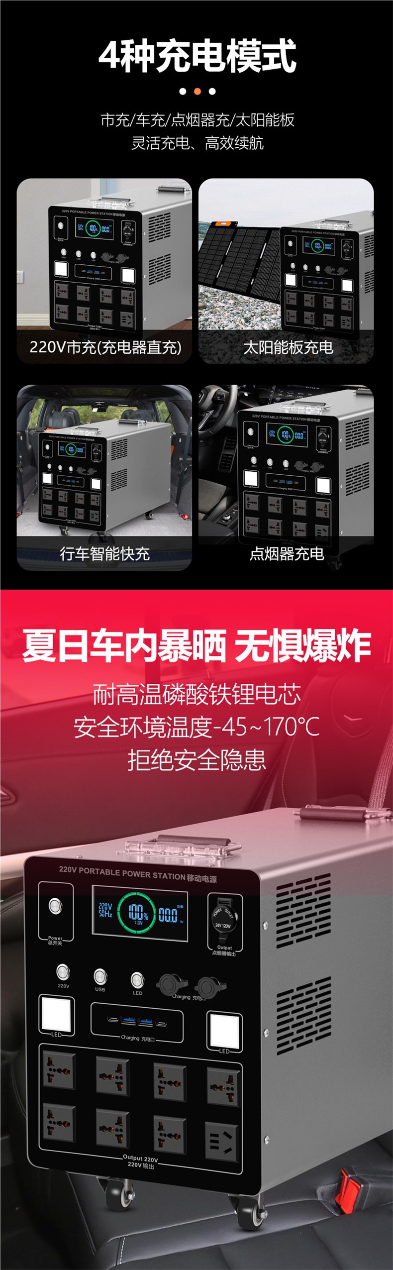 Ningde Era Outdoor Mobile Power Supply 220V Large Capacity Portable High-Power RV Energy Storage Battery