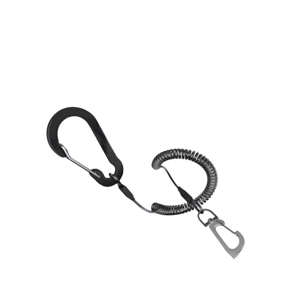 Nuevo alambre de acero perdido cuerda telescópica automáticamente caña de pesca de resorte anti-perdida cuerda de resorte de barra de acero anti-desprendimiento