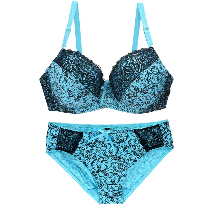 Внешняя торговля плюс размер бюстгальтер костюм Печать Кружева нижнее белье костюм Dunhuang Амазонка взрывы трансграничное нижнее белье бюстгальтер