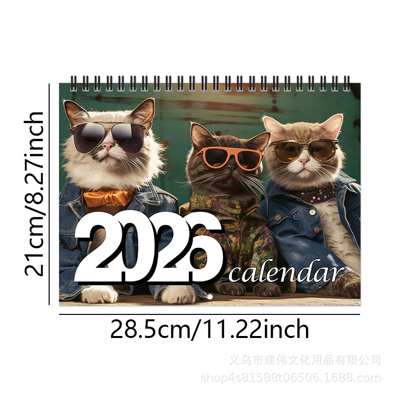 2026年跨境专供新品台历挂历上班狗日历亚马逊temu日历厂家批发|undefined