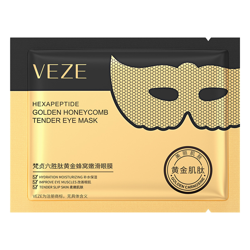 Fanzhen six-peptide panal de oro tierna y suave máscara de ojos mejorar los Círculos oscuros bolsas de los ojos hidratante cuidado de la piel máscara de ojos