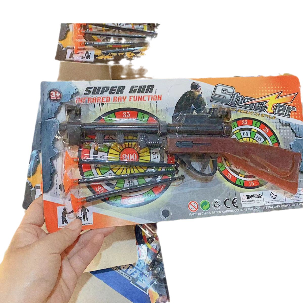 Pistola de juguete para niños 2 yuanes al por mayor de ventosa de plástico mixto de color pistola de bala blanda pistola de grandes almacenes de juguete pequeño