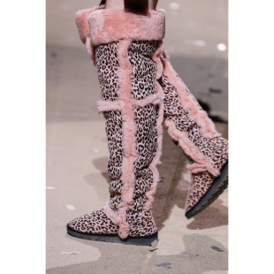 Platform Shoes Lolita Punk Diablo Cosplay Lolita Shoes Boots Leopard Print Boots