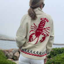 2025年欧美跨境新款休闲通勤单排扣长袖印花针织开衫毛衣外套女