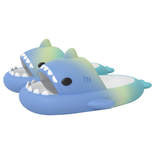 Cross-border gradient shark flip-flops men's home EVA poop feeling flip-flops couple thick bottom outdoor wear flip-flops women 
