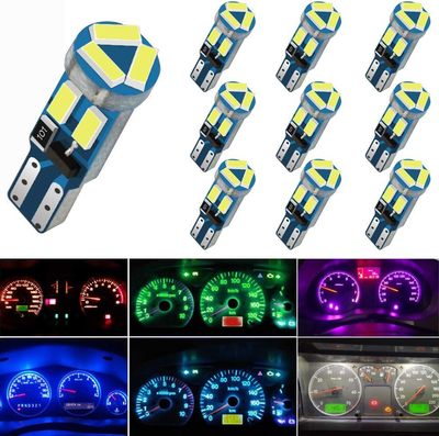 Светодиодный светильник на приборной панели автомобиля T5 7SMD4014 Центральный контрольный светильник T5 Световой индикатор шестерни Инструментальный светильник Автомобильный приборный светильник