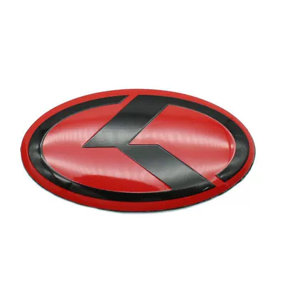 Car logo wheel emblem, modified Stinger KN - black-and-red-herringbone-pattern
