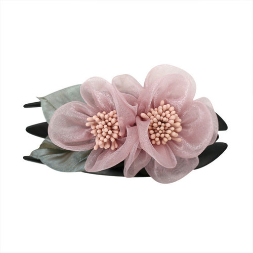 Duckbill Clip Large Clip Ladies' Hair Clip Korean Style Silk Flower Fabric Hair Clip Fashion Top Clip