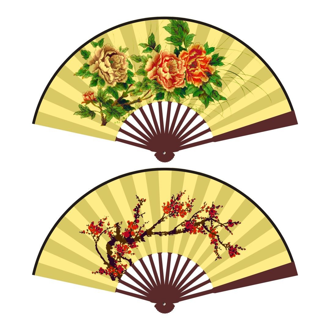 9 인치 모란/매화 (레드 본)