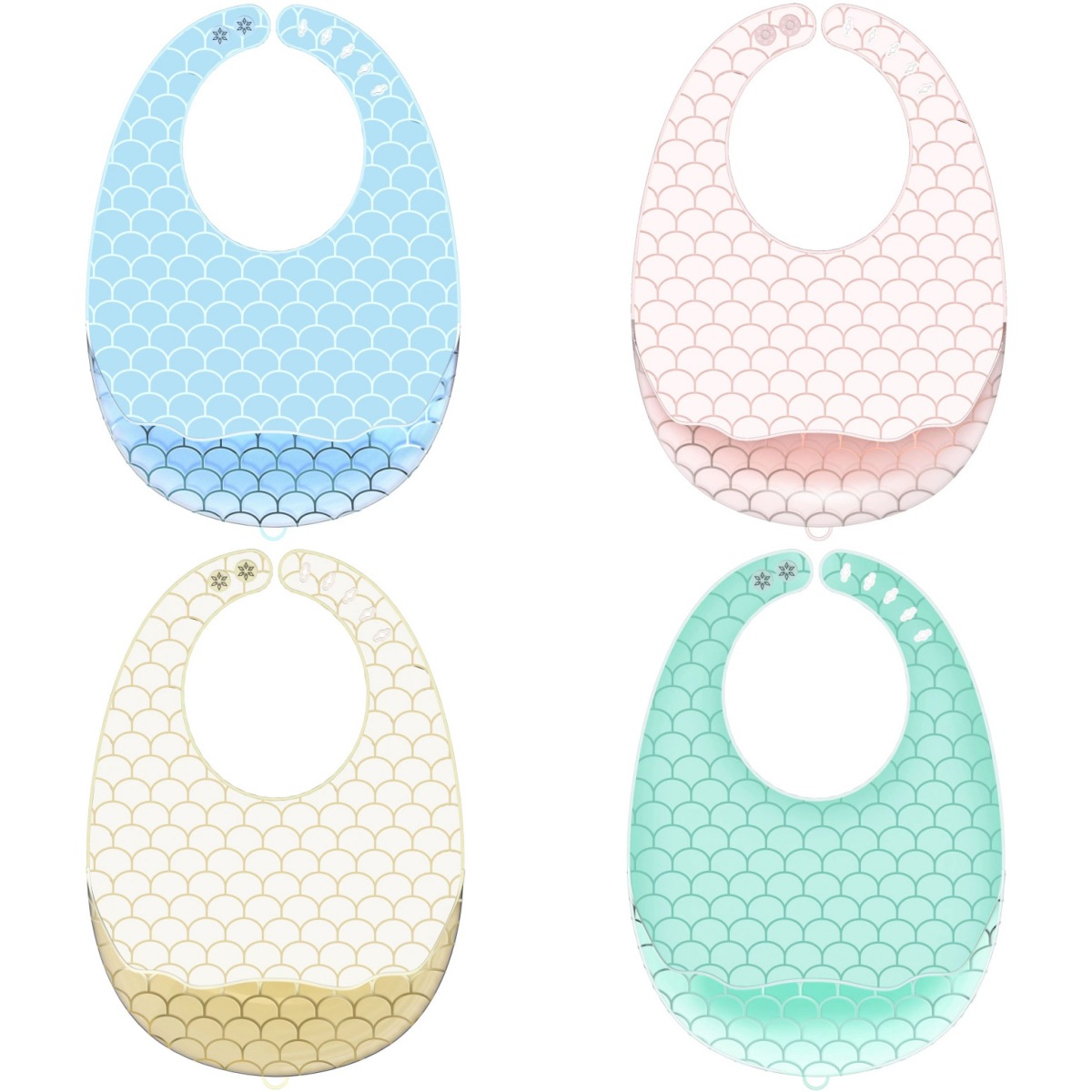Children's silicone waterproof soft summer eating bib for…