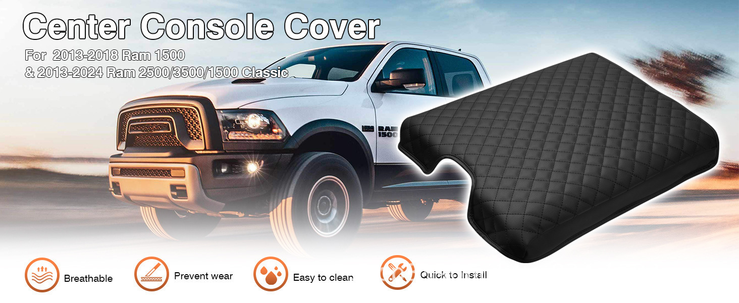 Suitable for Dodge Ram 2013-2024 Ram2500/3500/1500 Car Armrest Box Armrest Pad