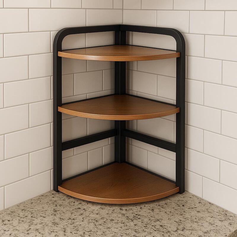 Kitchen Rack Countertop Triangular Spice Rack Corner Spice Storage Rack New Multi-Functional Spice Rack