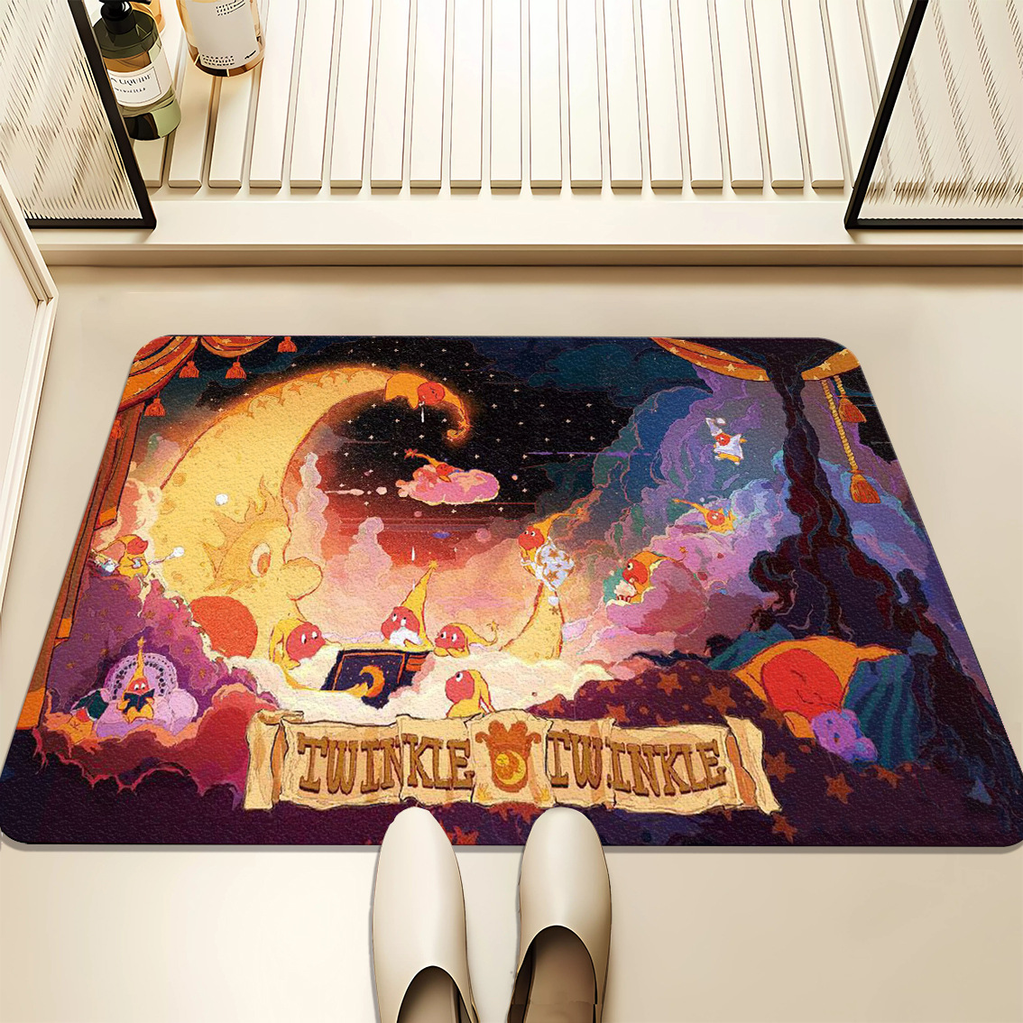 별 달 화려한 구름