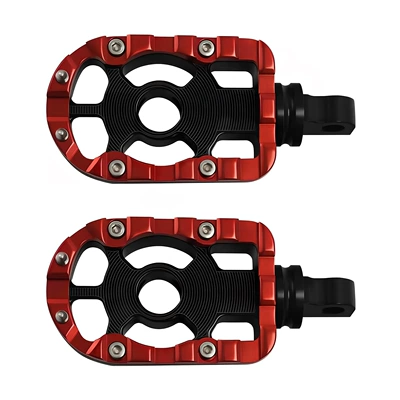 Trike Modified Driver Passenger – Motorcycle pedals - black-and-red-passenger-pedals