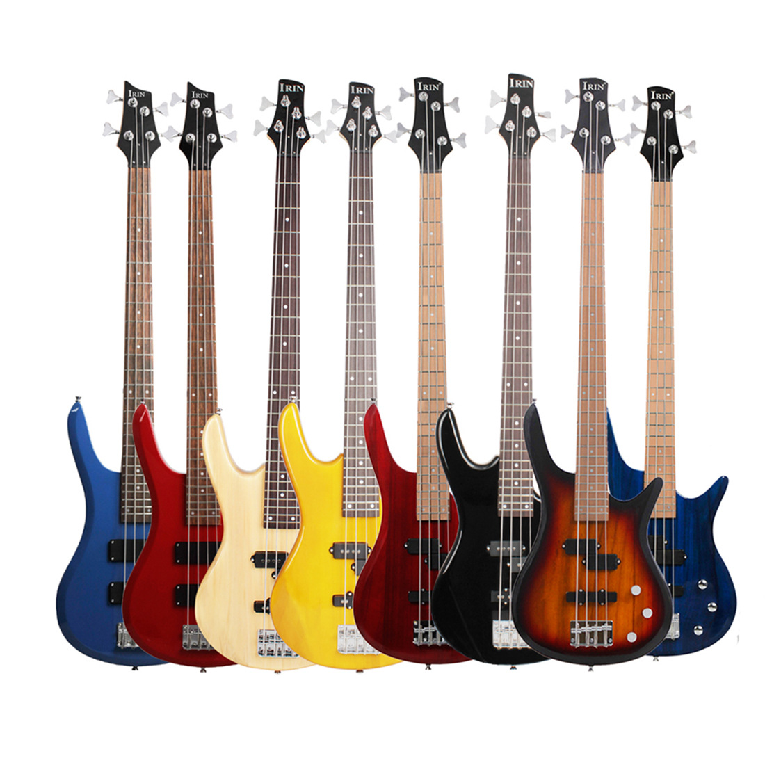 Bajo eléctrico IRIN de cuatro cuerdas, bajo de madera de tilo, bajo profesional para actuaciones de rock, bajo de 4 cuerdas al por mayor image 1