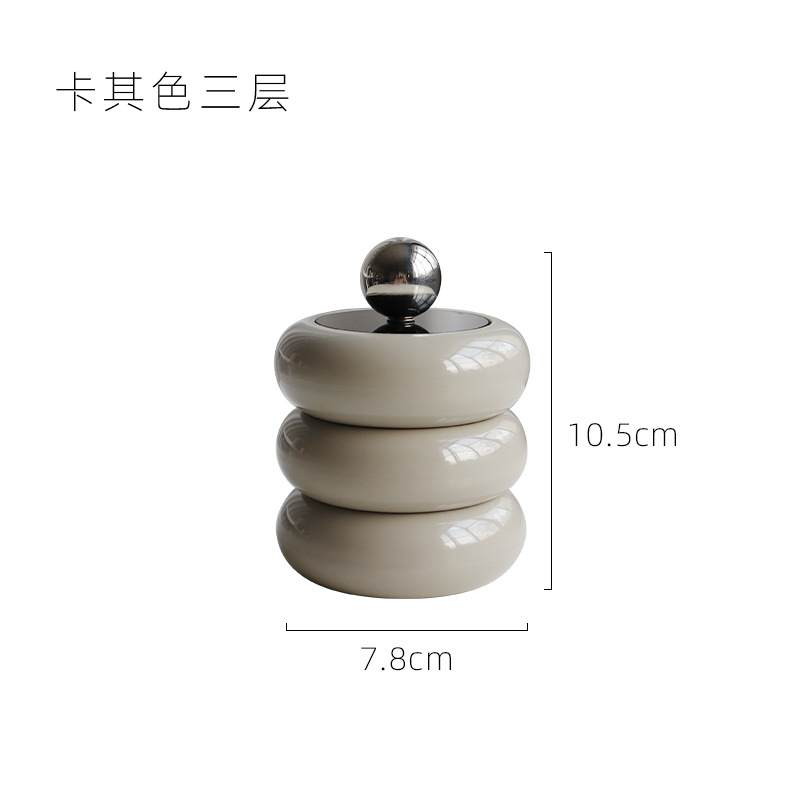 Caja de hisopo de algodón de estilo nórdico caja de algodón cosmético de melamina escritorio a prueba de polvo Limpieza de algodón Caja de almacenamiento de cristal caja de bolas de algodón