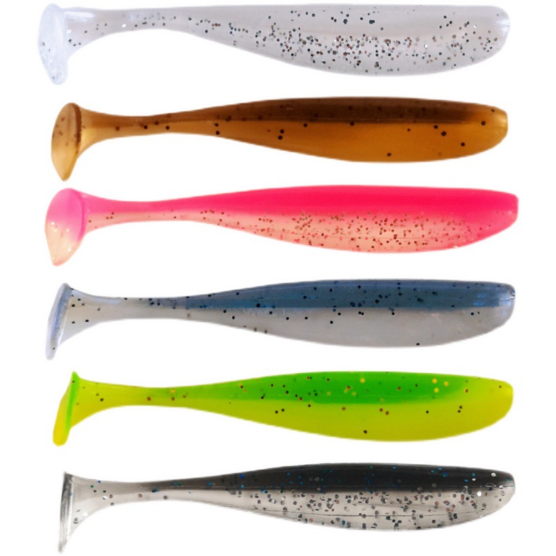 10 Colors Paddle Tail Fishing Lures Soft Plastic Baits Bass Trout Fresh Water Fishing Lure