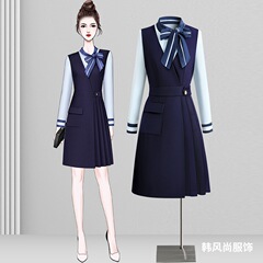 職業スーツの女性春秋タイプのファッション気質口腔病院のフロントのカスタマーサービスの制服美容院の作業服