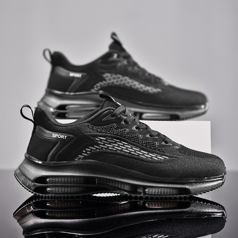 Zapatos de hombre 2025 nuevos zapatos de correr de verano con cojín de aire de moda amortiguador zapatos deportivos casuales con suela gruesa zapatos de papá