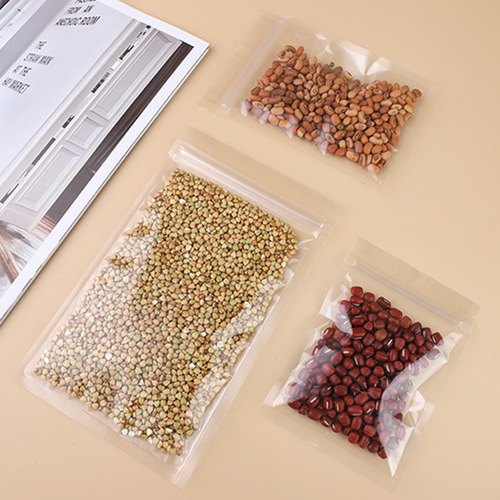 Transparent bone bags, ziplock bags for dry goods and groceries, transparent plastic bags for medicinal materials, scented tea packaging bags