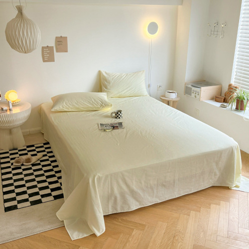 Foreign trade customizable brushed bed sheets, single piece microfiber solid color sheets, customized from the manufacturer, hot selling on Amazon