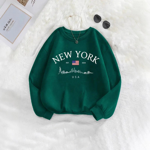 Men's Round Neck Sweatshirt with Letter Print, New Style Sweatshirt, EU Code