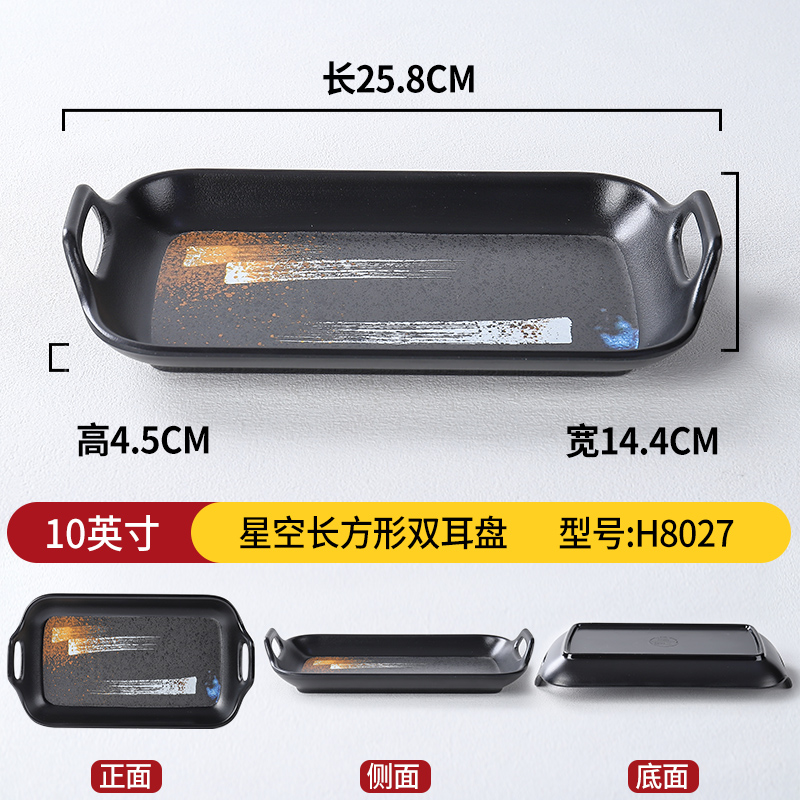 10inch 별이 빛나는 하늘 직사각형 더블 이어 디스크 H8027