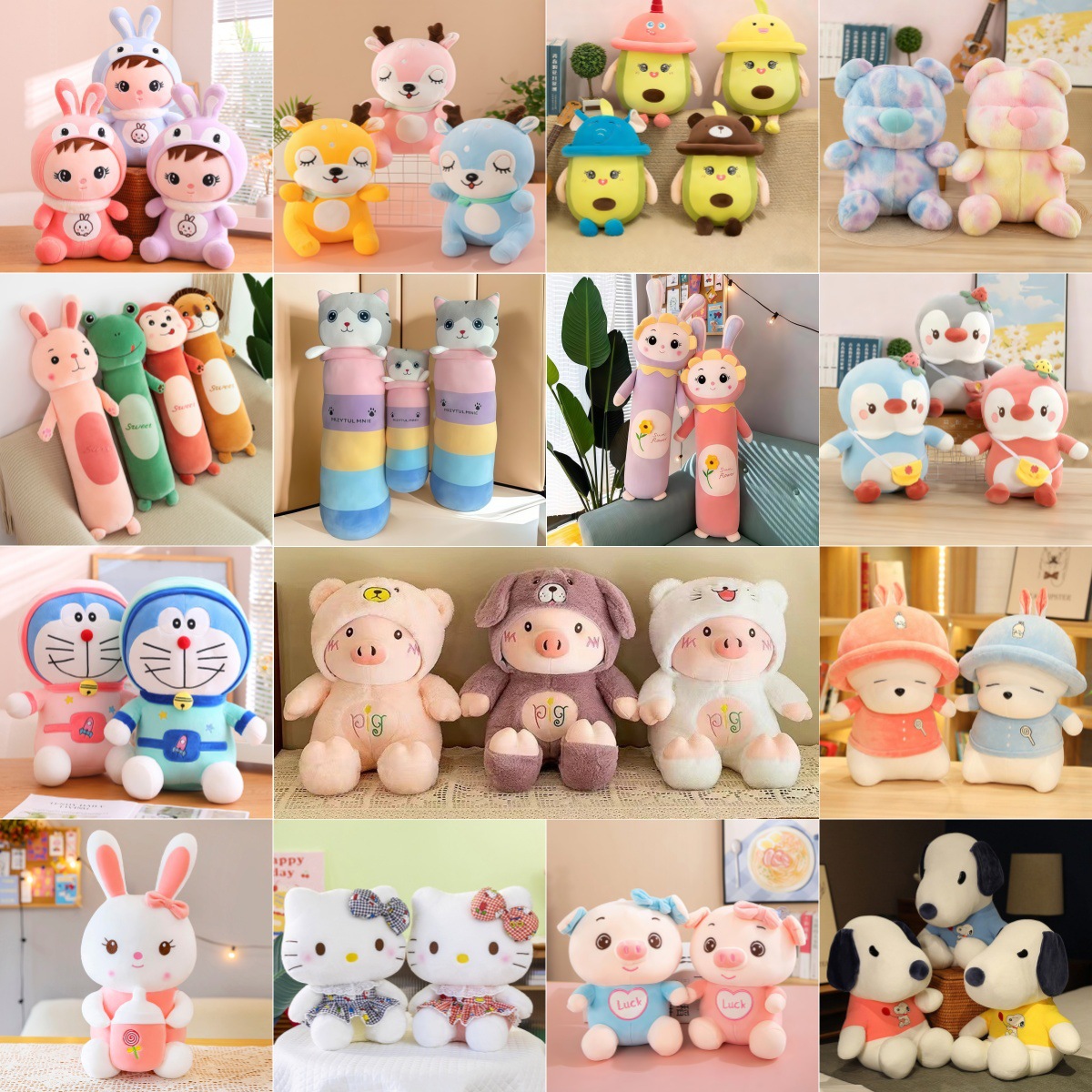 Nuevos dibujos animados 50CM muñecas grandes juguetes de peluche 15 pulgadas muñecas agarrar muñecas boda juguetes al por mayor