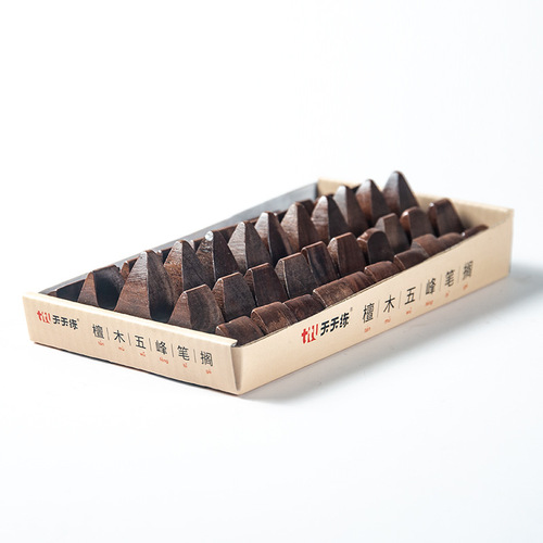 Manufacturer wholesale Sanfeng Bamboo Brush Pen Holder Stationery Wooden Retro Pen Mountain Sandalwood Wufeng Pen Holder