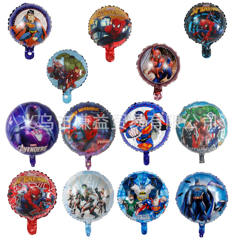 Avengers Superhero Captain America Spider-Man Iron Man Aluminum Film Birthday Balloon Decoration Arrangement Batch