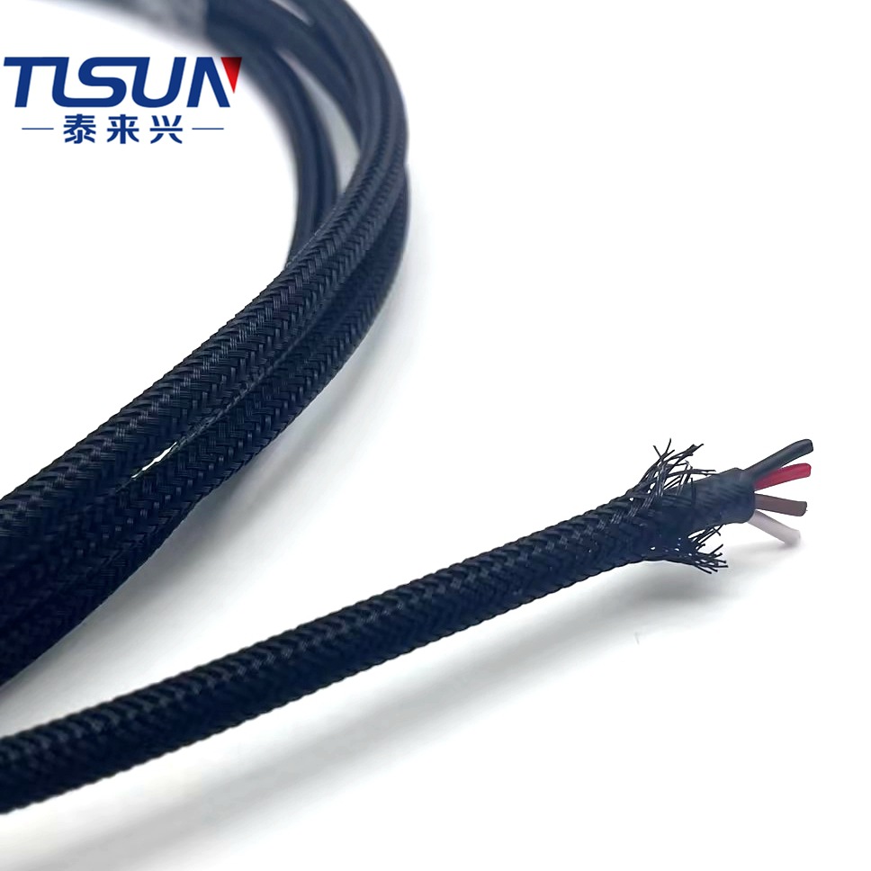 黑色尼龙外编织电线 4X20AWG 泰来兴生产电线 PVC电线电缆