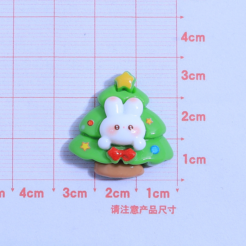かわいいクリスマスのウサギのウサギの子供の趣味の手作りのdiyクリームの携帯のケースの髪飾りのヘアピンのアクセサリーの樹脂の部品の卸売り|undefined