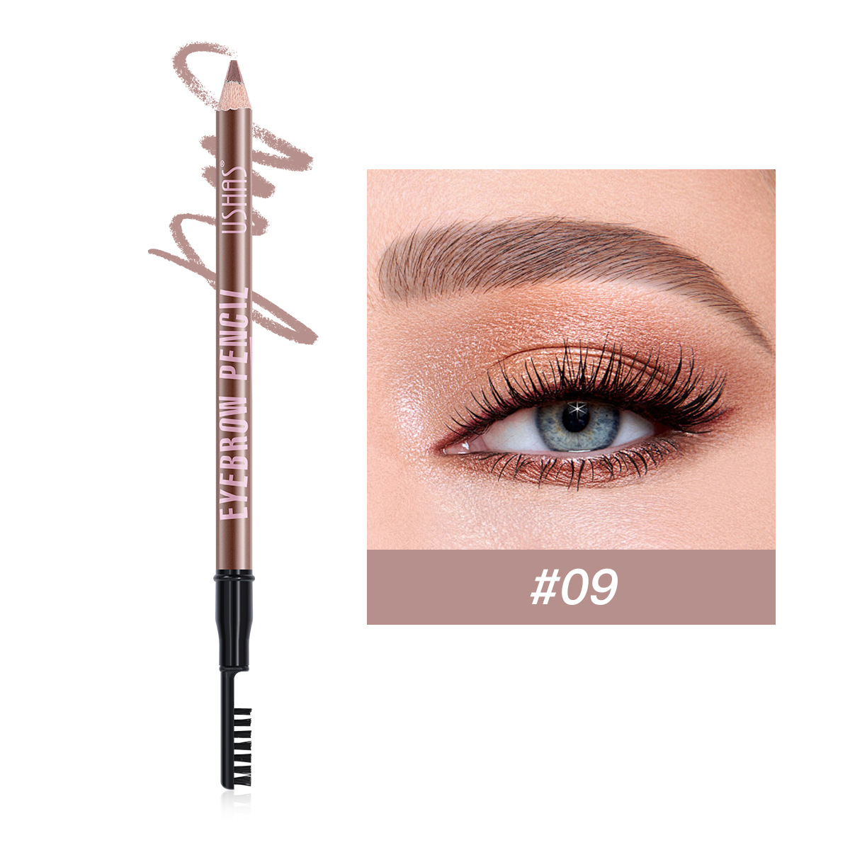 USHAS Amazon Europa y América venta caliente punto transfronterizo venta caliente impermeable y duradero lápiz de cejas UP007