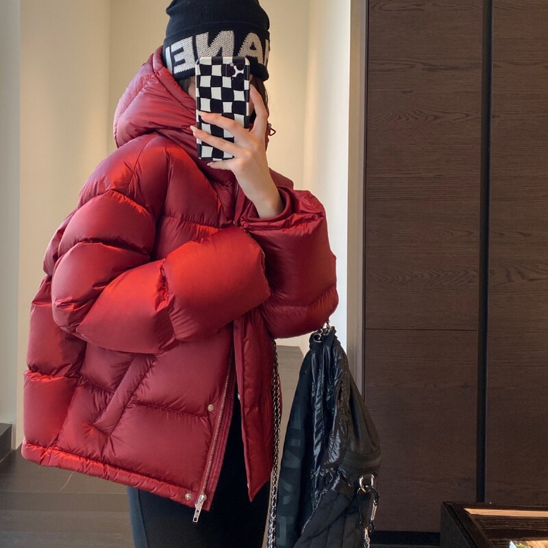 Light Luxury White Goose down Fluffy Warm Goose down Jacket Hooded Jacket Short down Jacket Women's Autumn and Winter Yr5411H Light Luxury White Goose down Fluffy Warm Goose down Jacket Hooded Jacket Short down Jacket Women's Autumn and Winter Yr5411H
