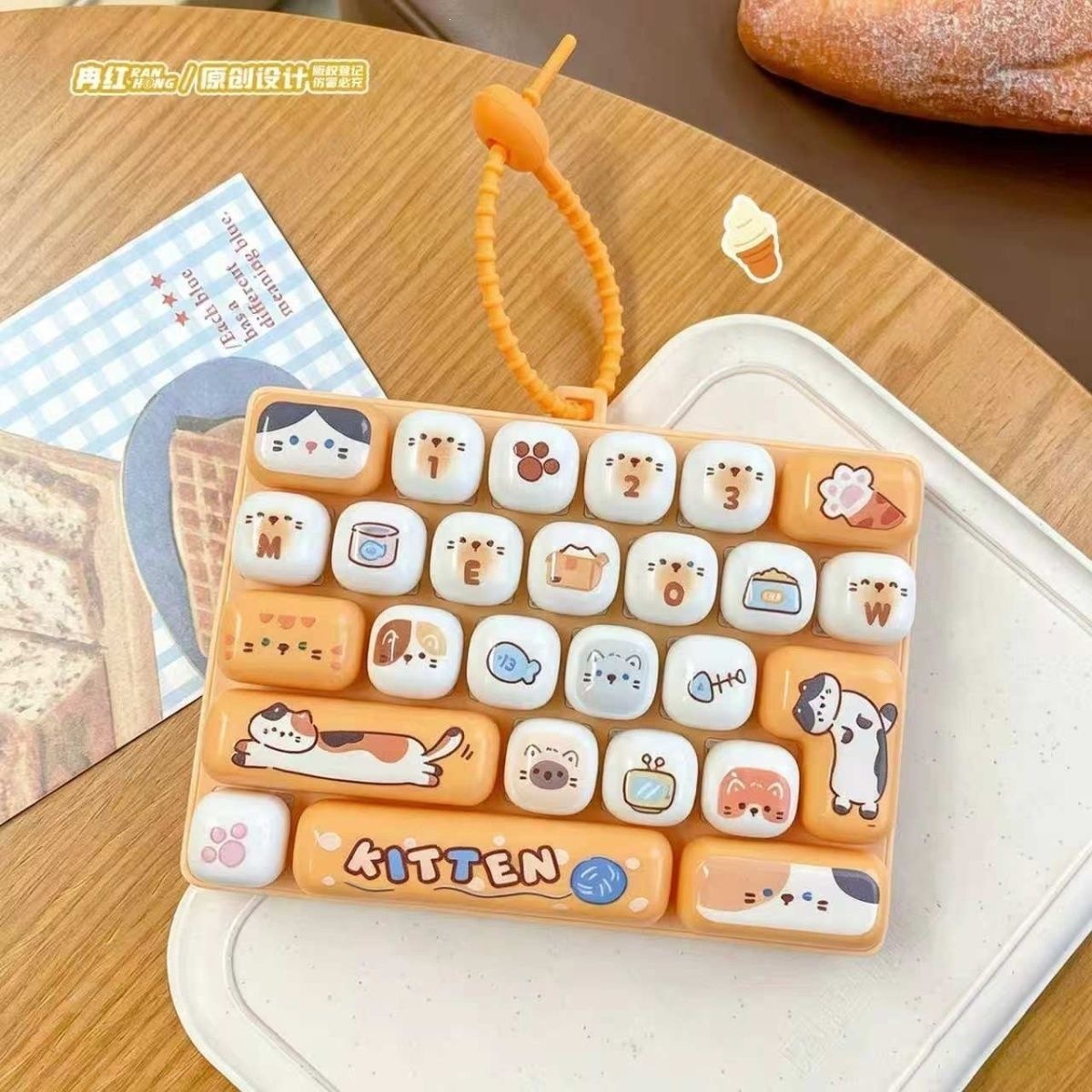 동물 키캡 26키 키보드 피젯 토이 가방고리 키링