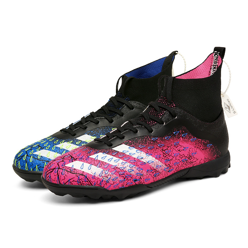 2022 transfronterizo más el tamaño Nuevo FGTF transpirable de los hombres de alta superior de uñas largas y cortas zapatos de fútbol zapatos de entrenamiento de hierba zapatos de fútbol