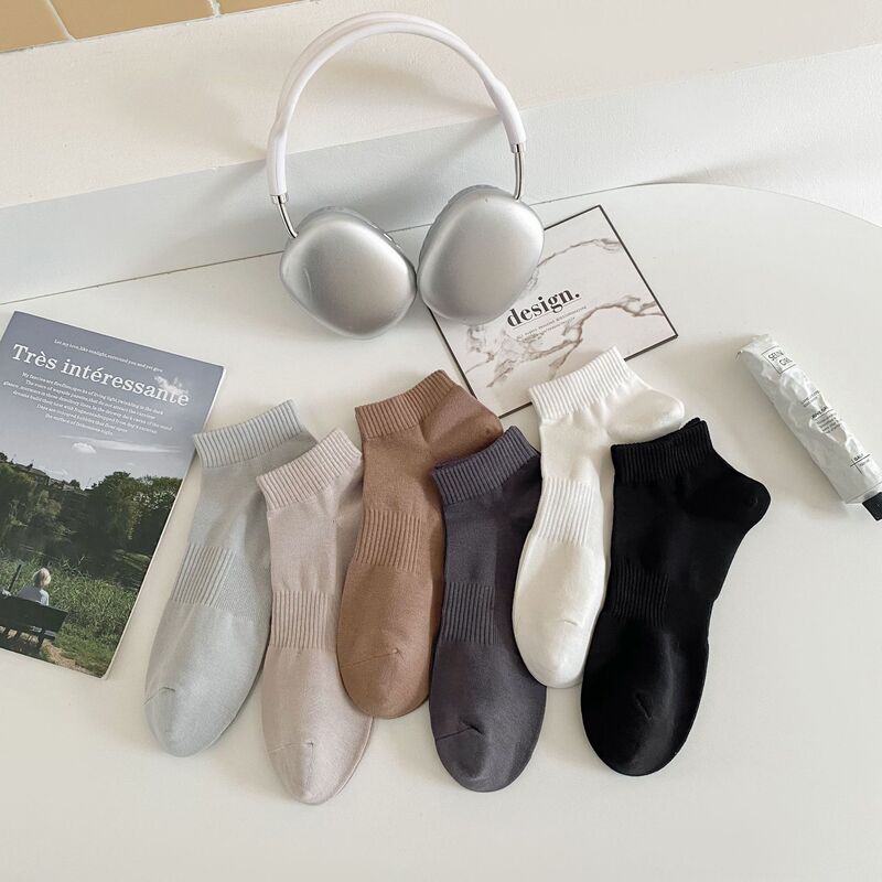 Pure Cotton high quality men's socks spring and summer new pure color strip men's casual boat Socks spring and summer thin low-top socks Cotton