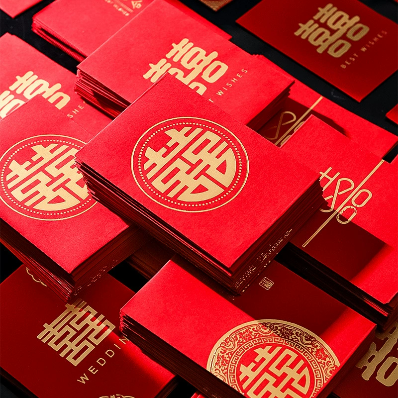 Мини-красный конверт для свадьбы