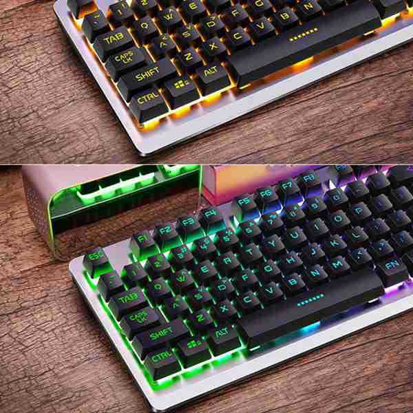 Wired Mechanical Gaming Keyboard With Rgb Backlit And Usb Cable_voghion.com