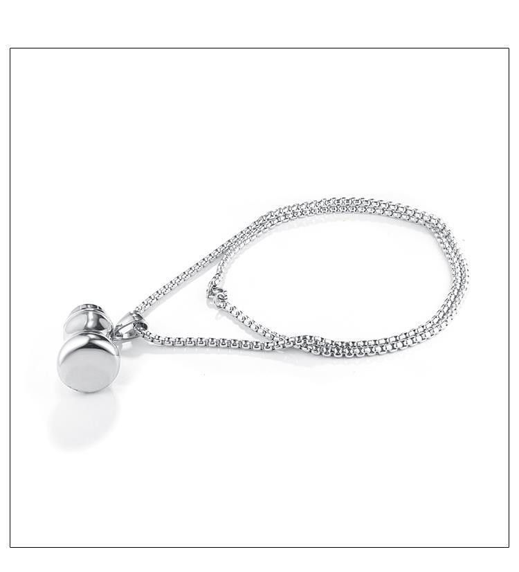 Halsband med mjölkflaska i titanstål för dam och herr_voghion.com