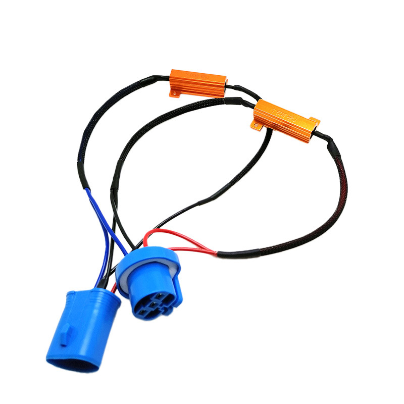 Fábrica al por mayor del coche LED frontal de iluminación faro decodificador 50w9007 Doble Oro arnés de cableado de decodificación de resistencia