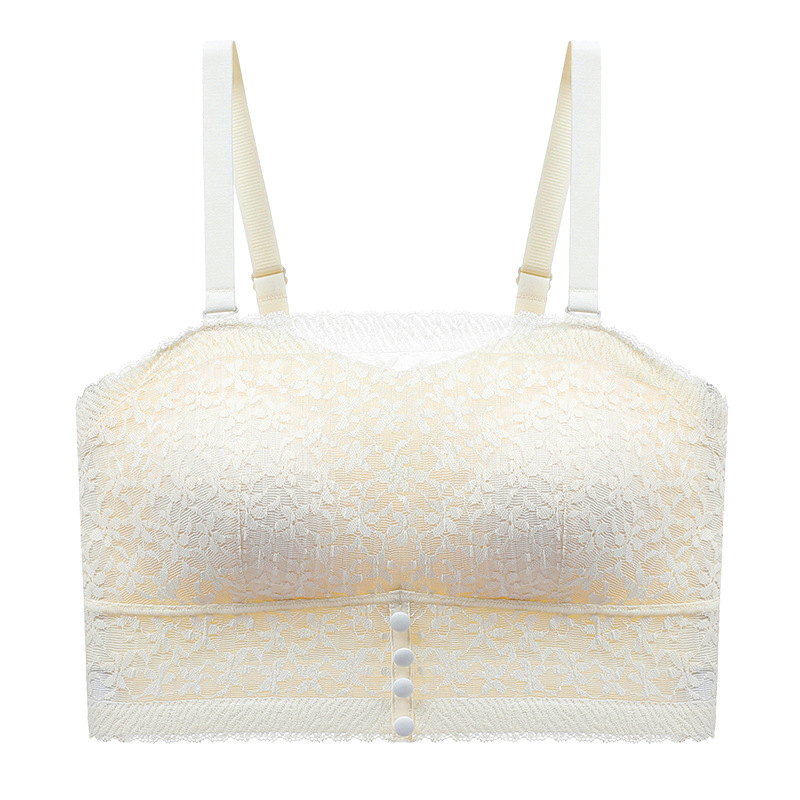 encaje francés sin cinturón de hombro ropa interior damas para limpiar el pecho anti-luz sujetador de hombro delgado en forma invisible