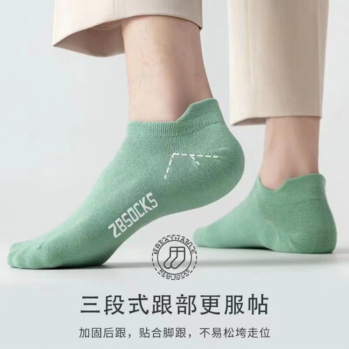 Socks Men's Socks Breathable Solid Color Sweat-Absorbent Boat Socks Low Cut Shallow Mouth Men's Socks Business Trendy Men's Socks Wholesale
